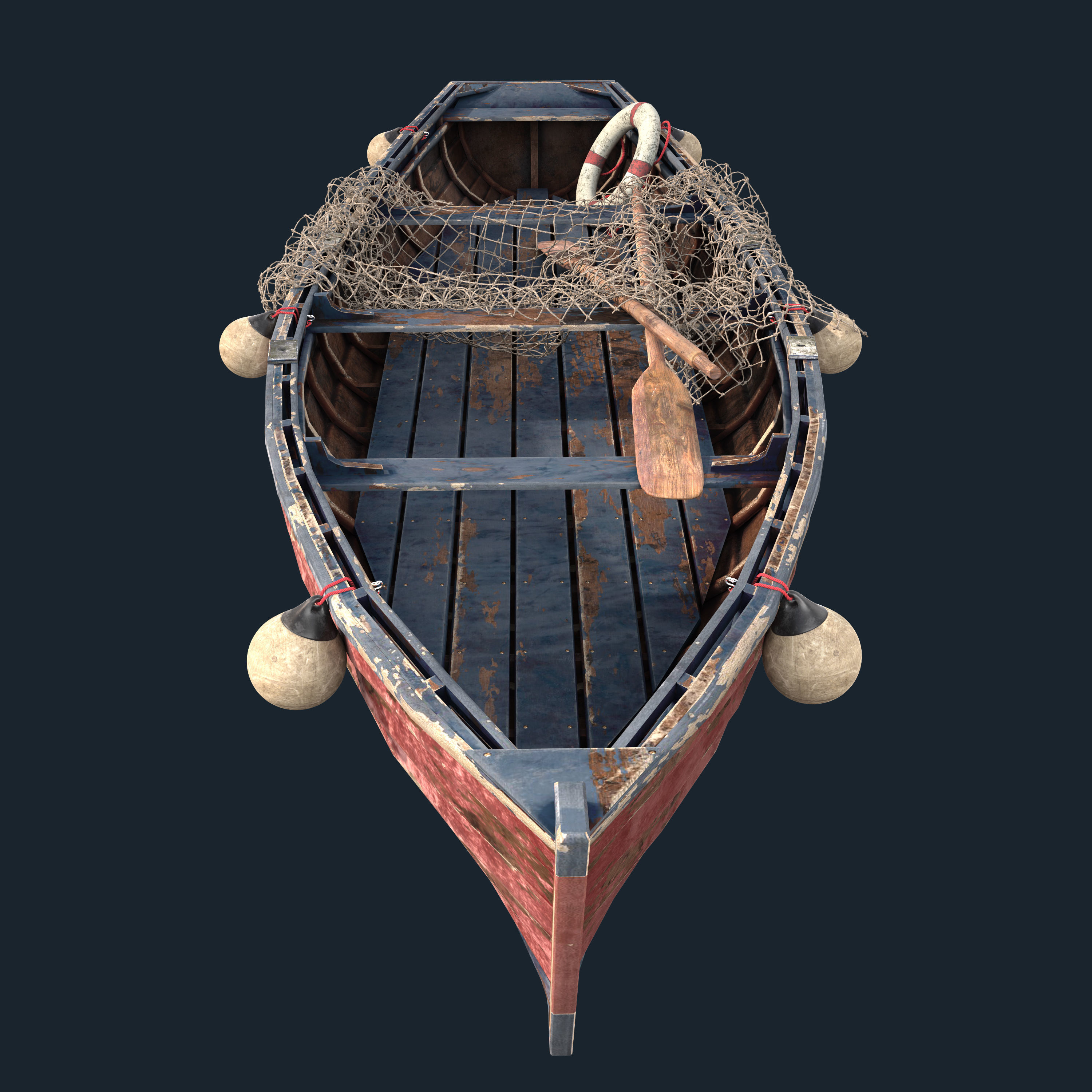 Old fishing boat 3D model_5