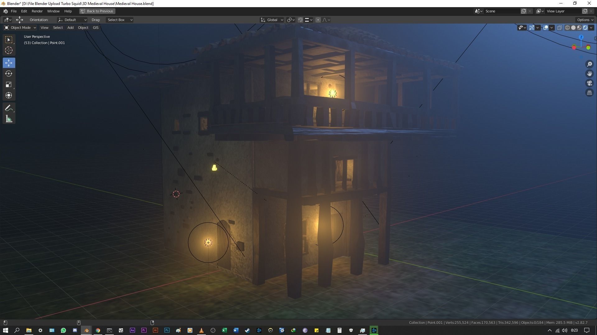 Medieval House 3D model_8