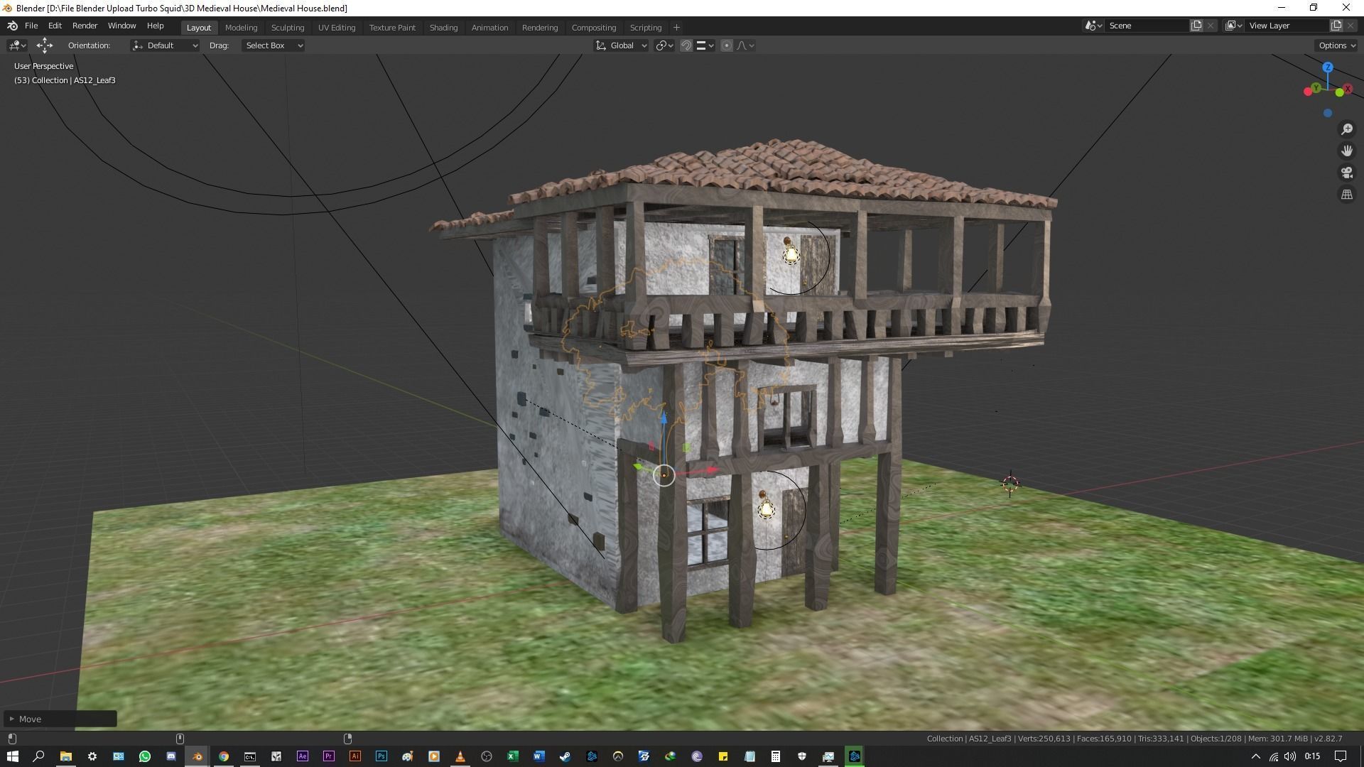 Medieval House 3D model_1