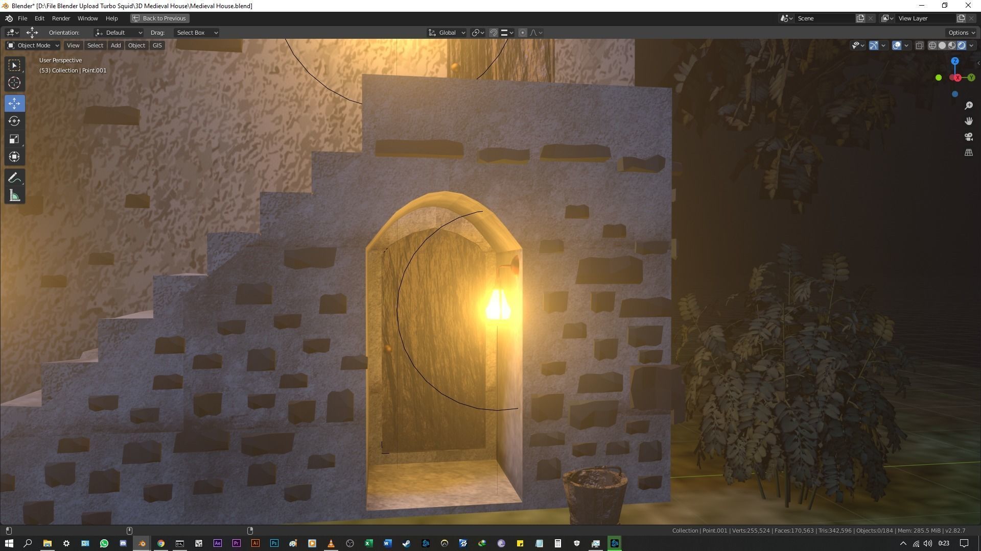Medieval House 3D model_7