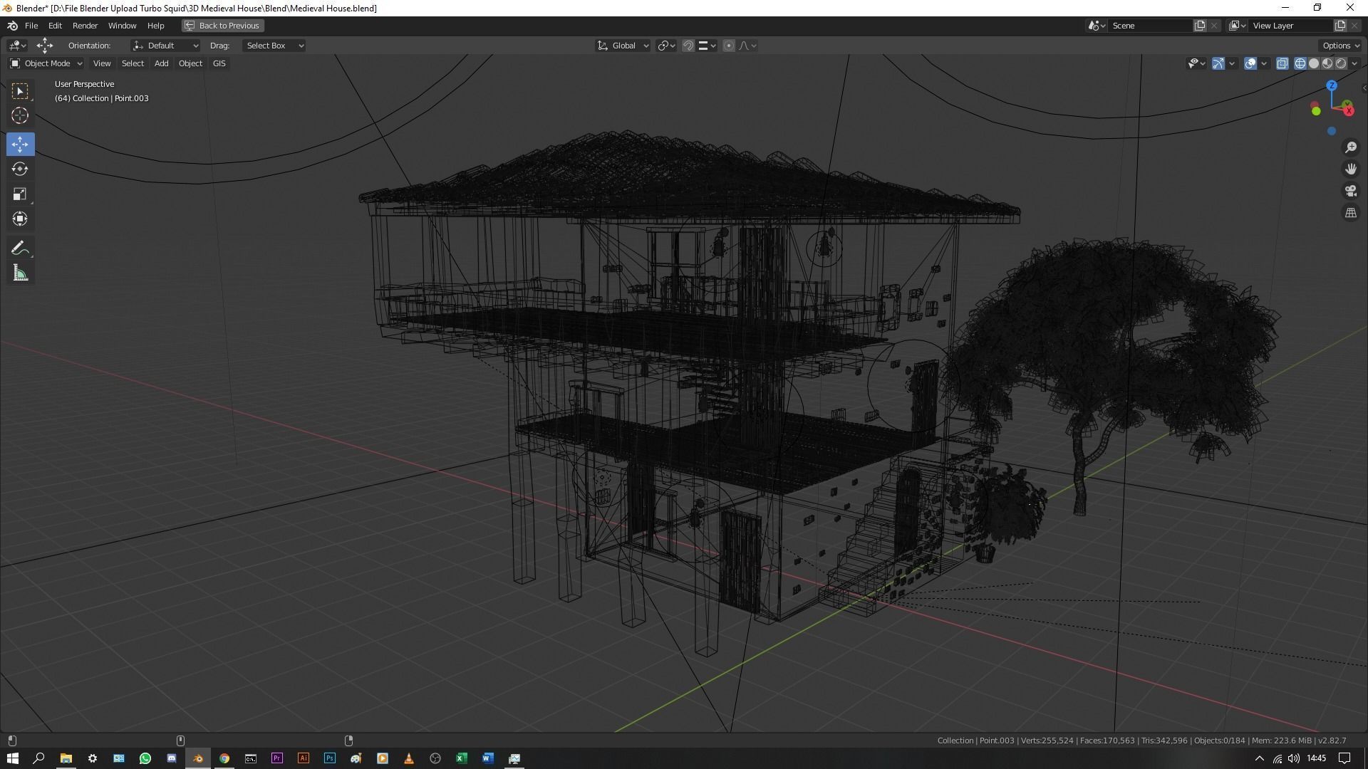 Medieval House 3D model_9