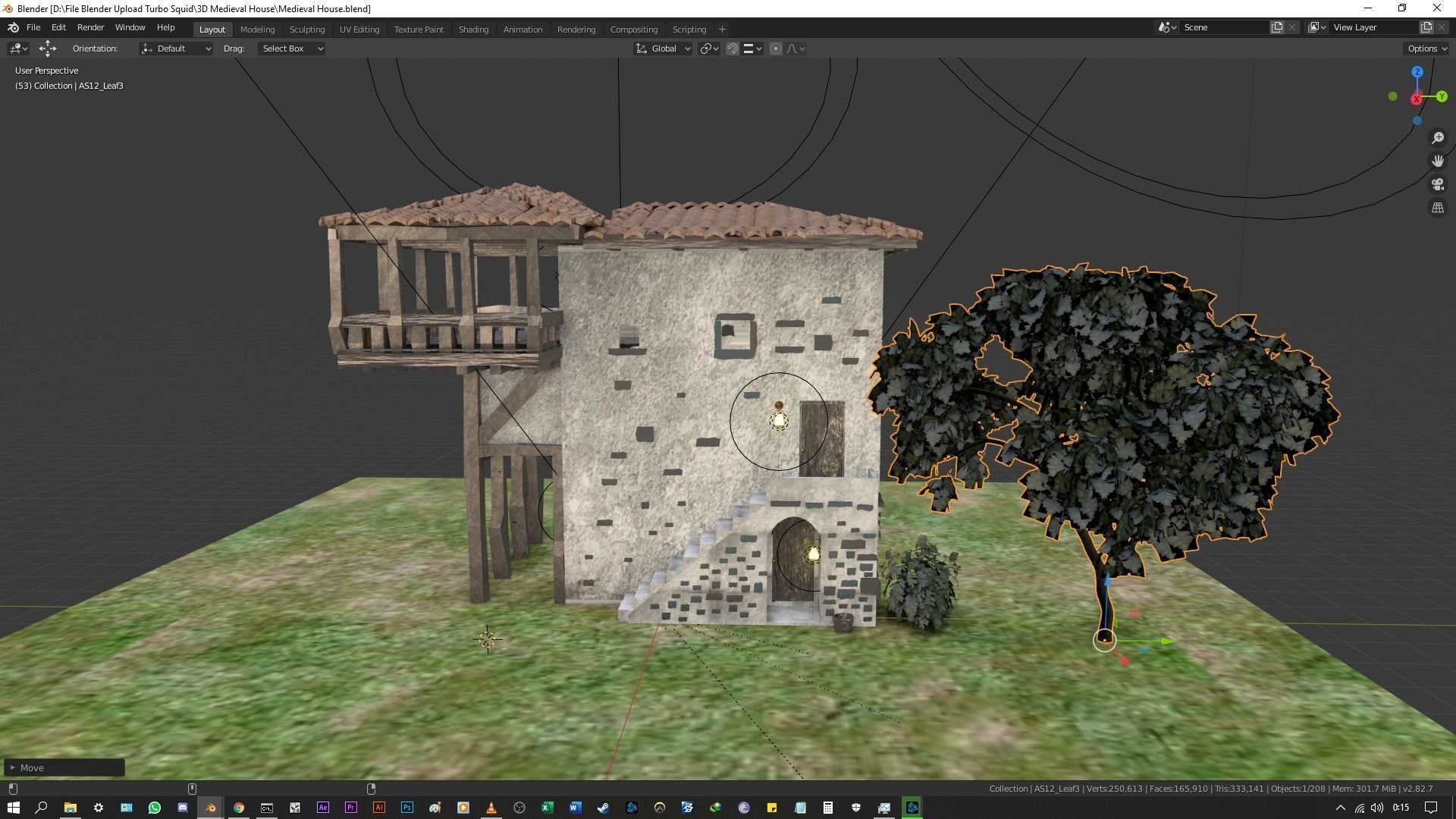 Medieval House 3D model_2