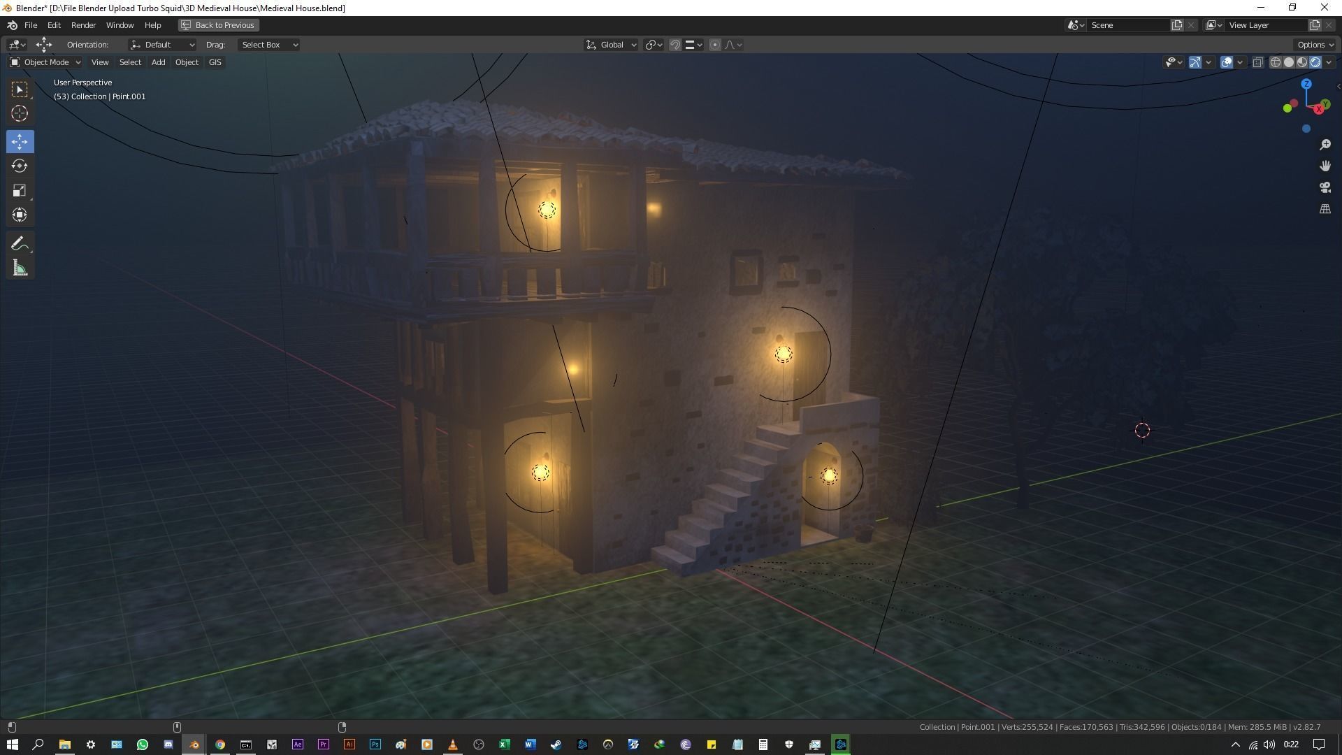 Medieval House 3D model_5