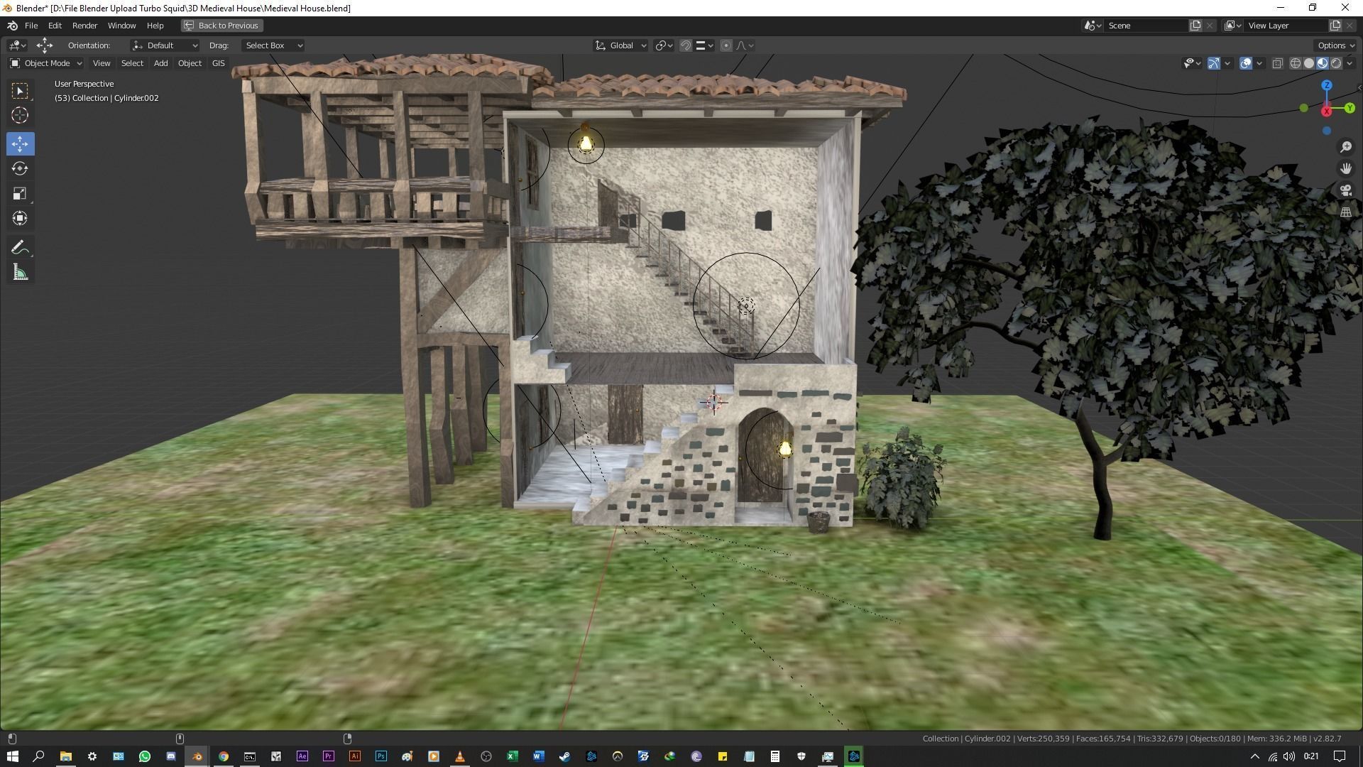 Medieval House 3D model_4