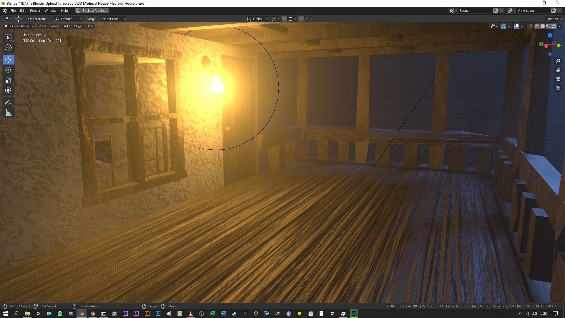 Medieval House 3D model_6