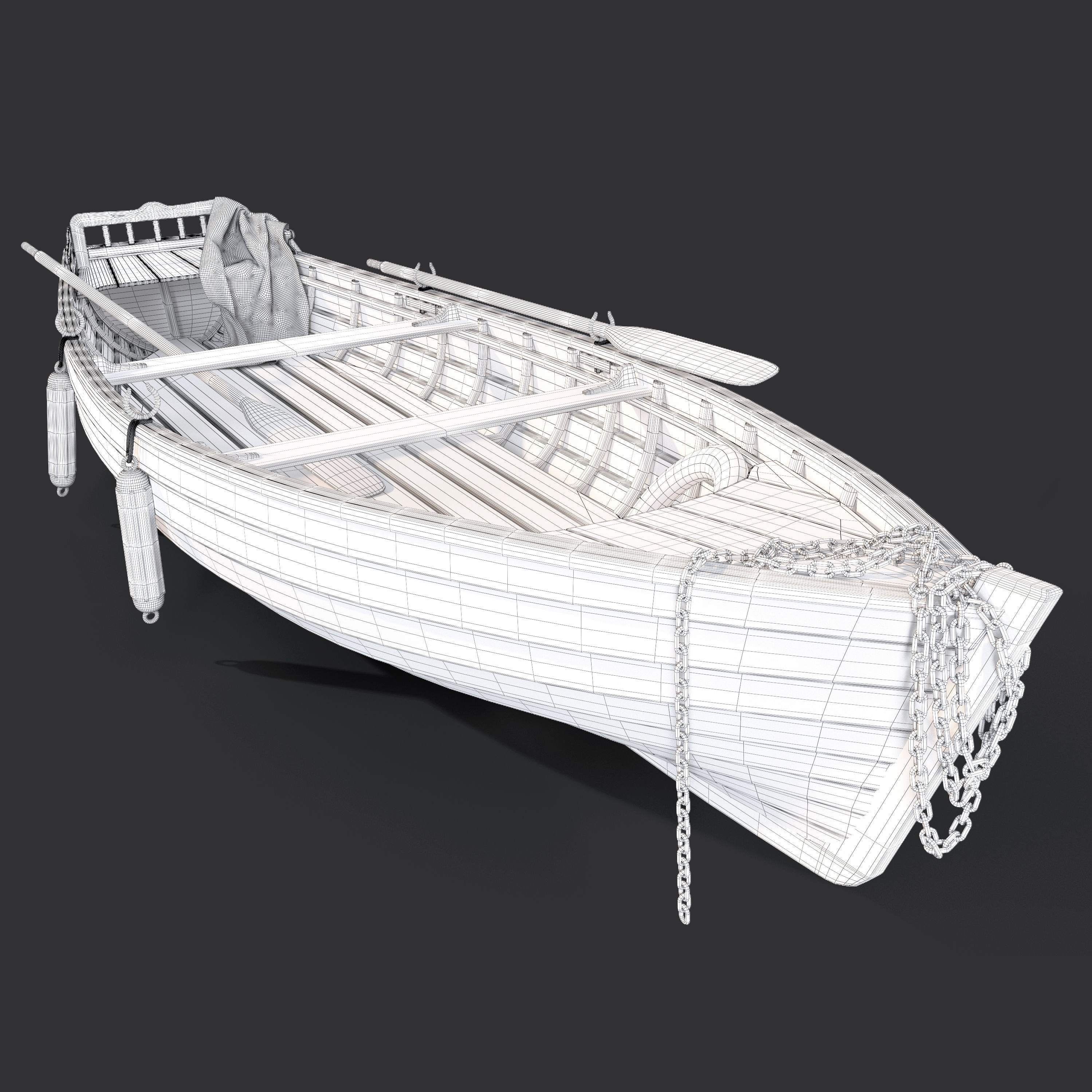 Old boat 3D model_2