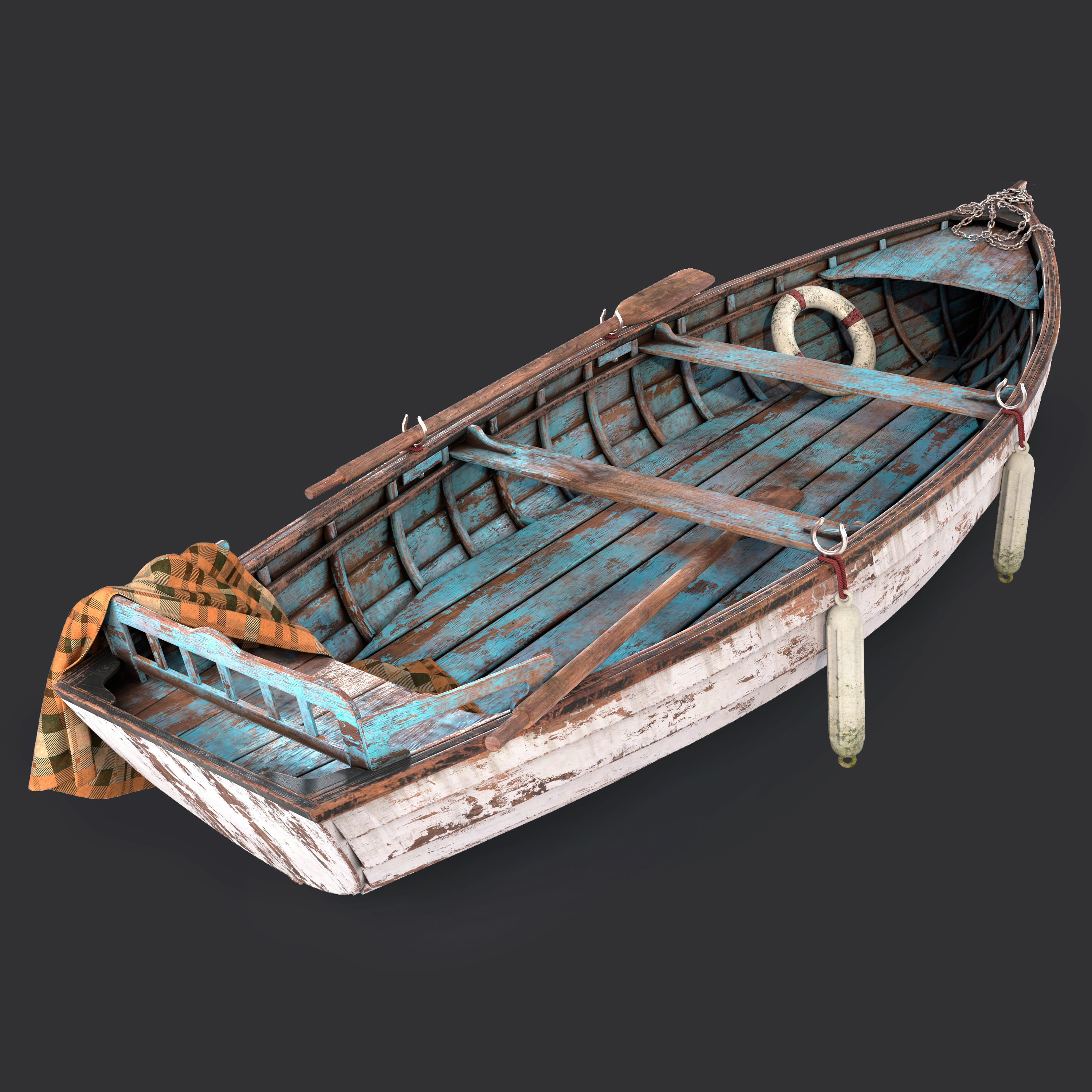 Old boat 3D model_1
