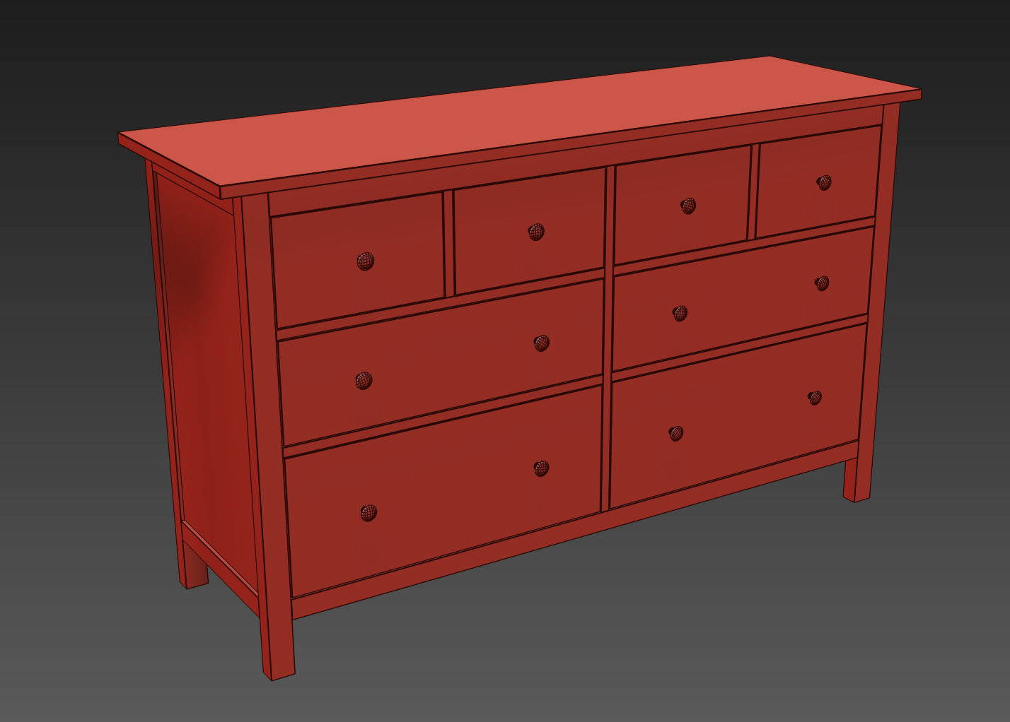 HEMNES 8-drawer dresser 3D model_15