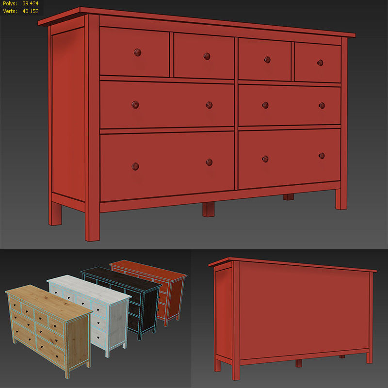 HEMNES 8-drawer dresser 3D model_20