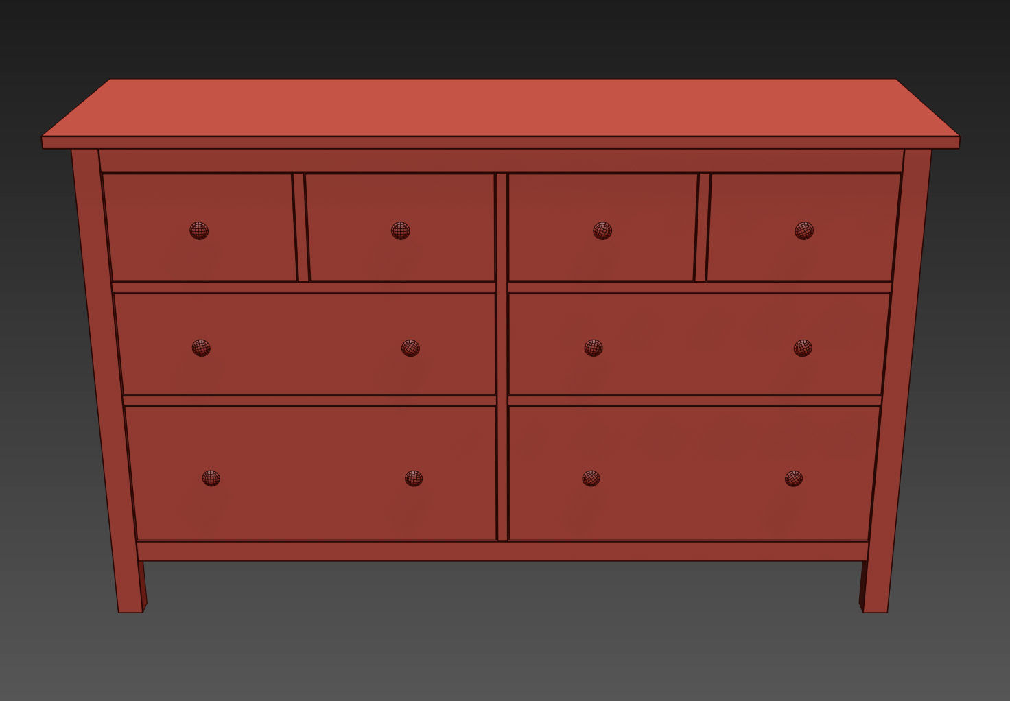 HEMNES 8-drawer dresser 3D model_16