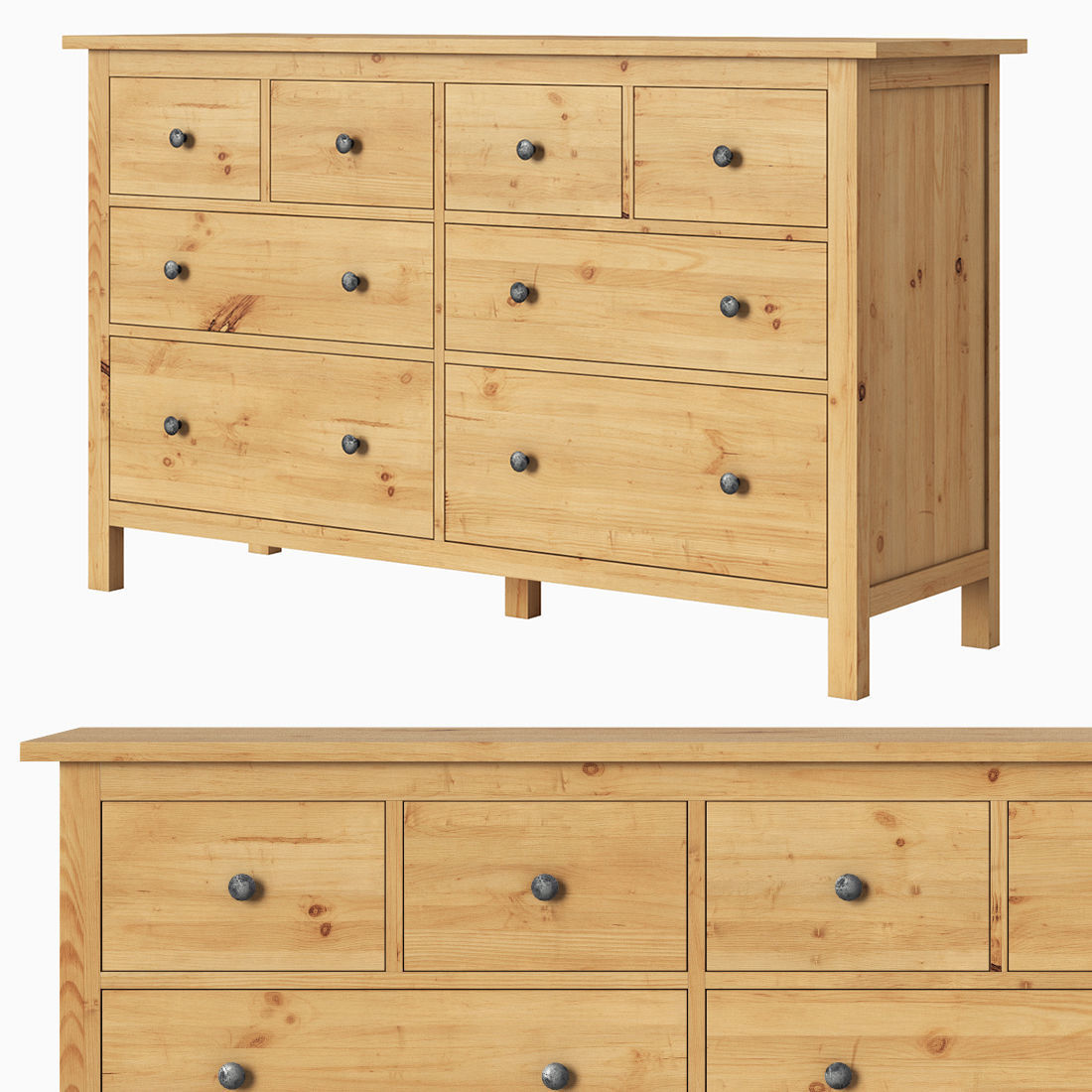 HEMNES 8-drawer dresser 3D model_1
