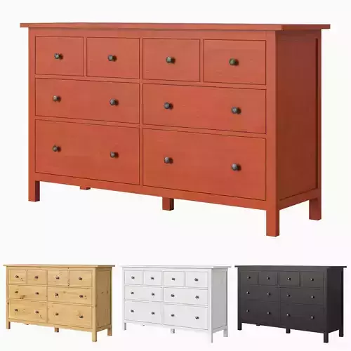 HEMNES 8-drawer dresser 3D model