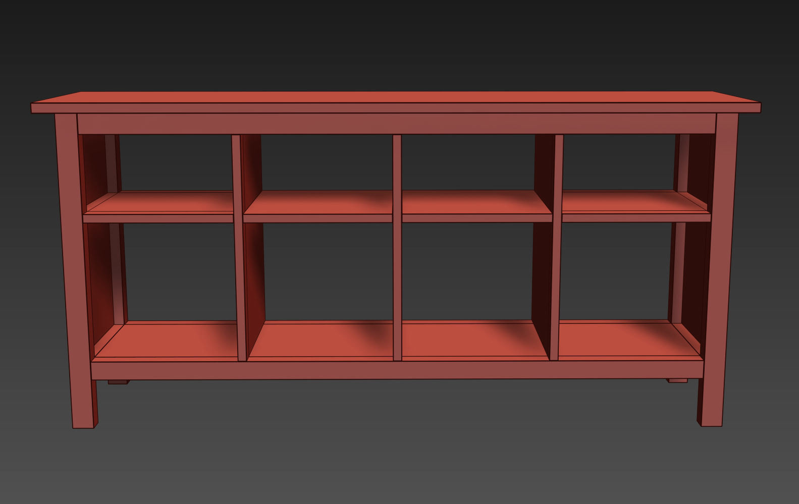 HEMNES Console table 3D model_19