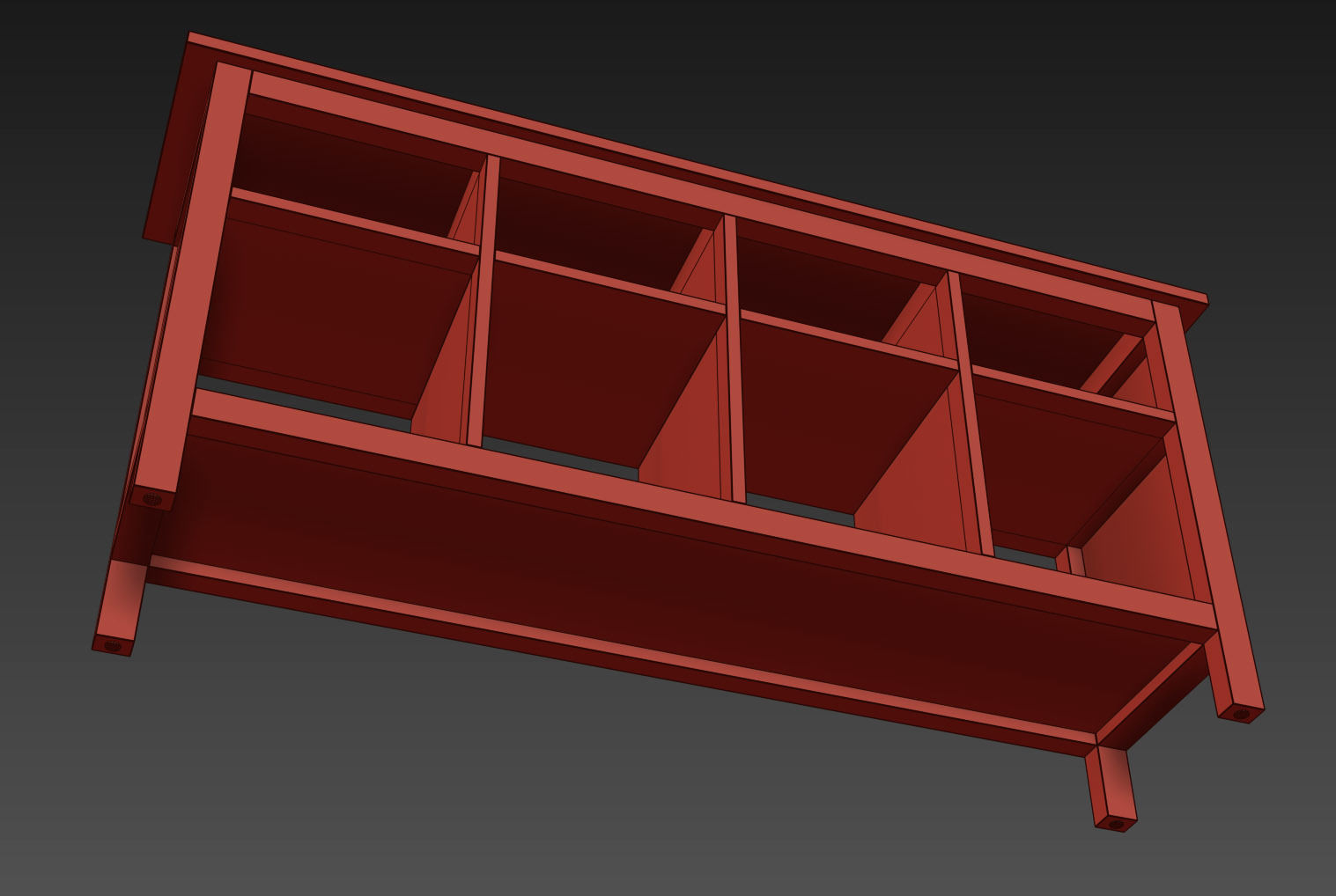 HEMNES Console table 3D model_16
