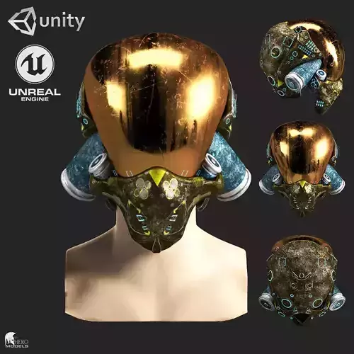 SCIFI HELMET 05 - 3D Asset Game Model PBR 