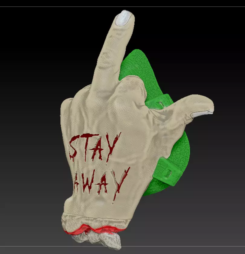 Middle Finder F covid corona face mask wearable made for filter 3D print model