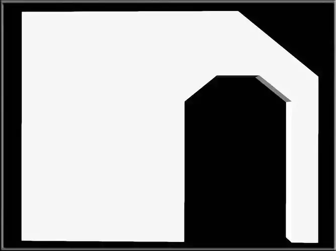 Triangular shaped Arch 07 Low-poly 3D model