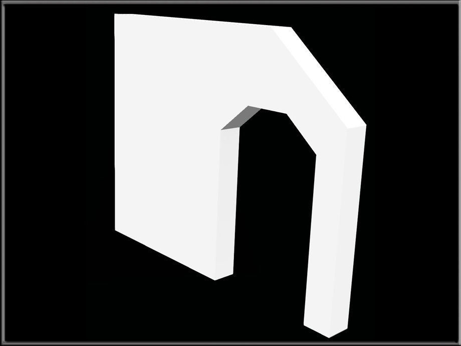 Triangular shaped Arch 07 Low-poly 3D model_3