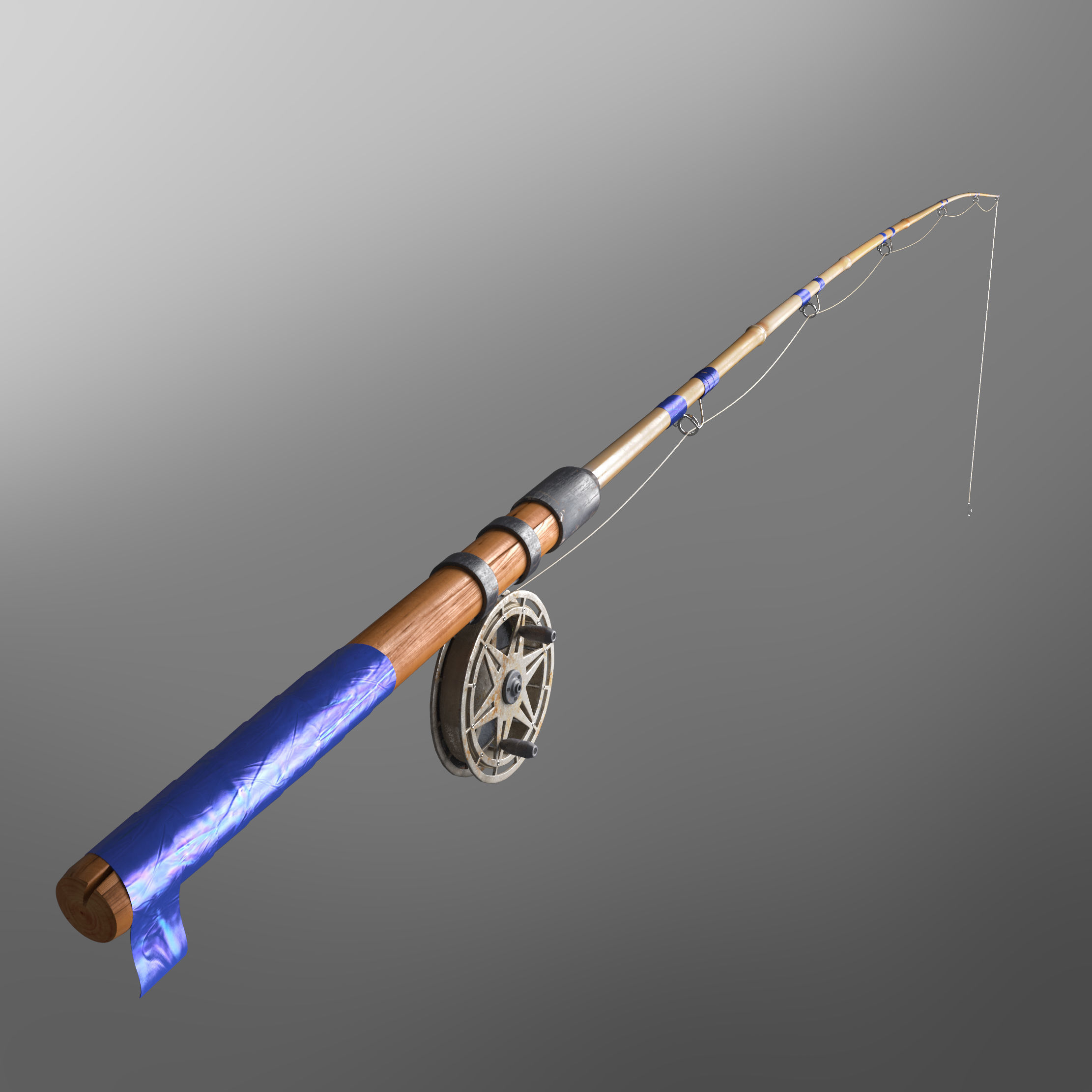 fishing rod 3D model_1