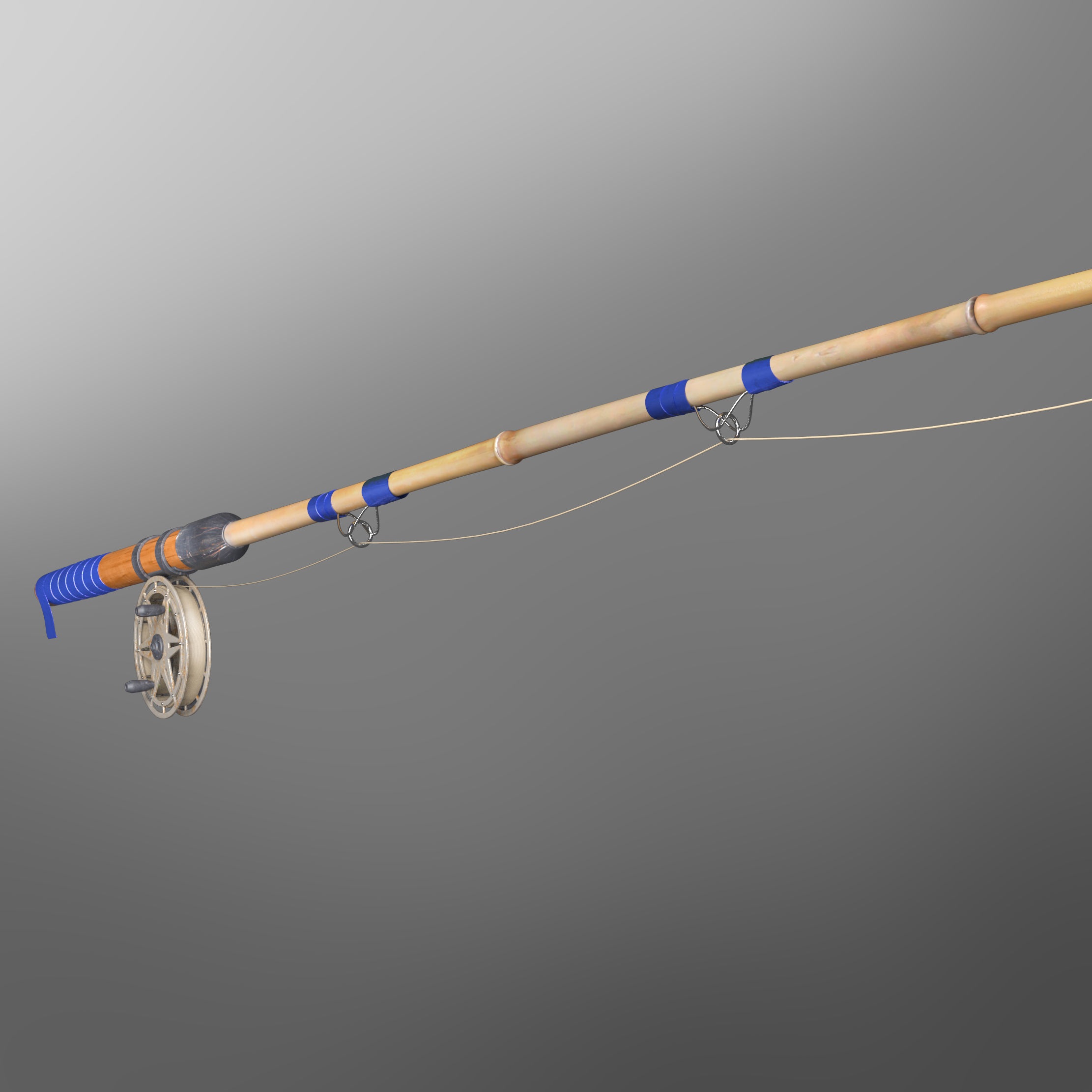 fishing rod 3D model_2