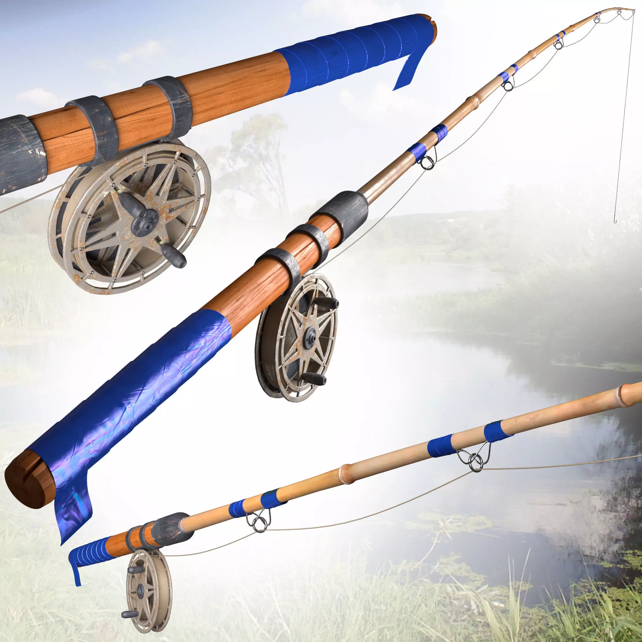 fishing rod 3D model_0