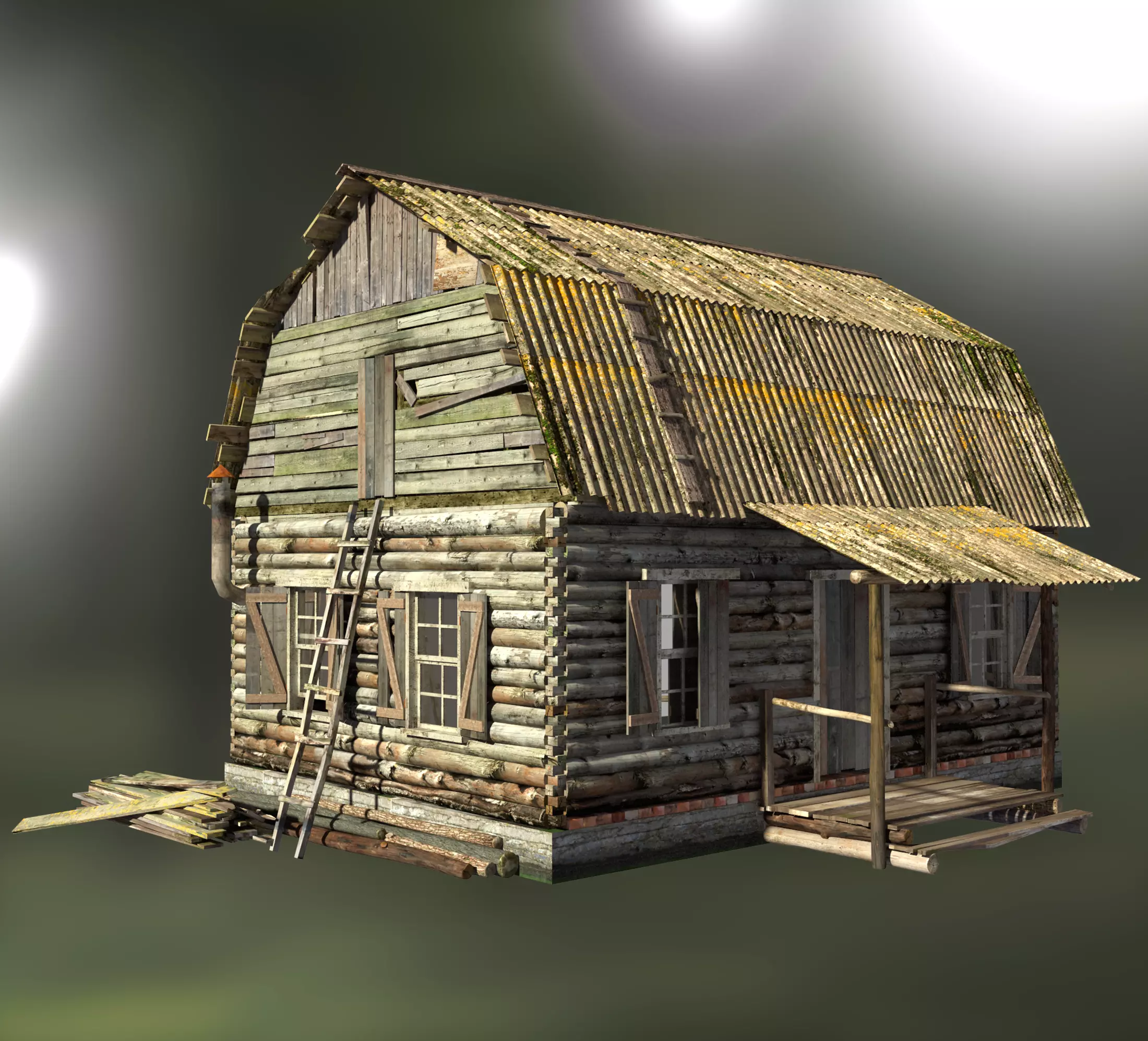 wooden house 3D model
