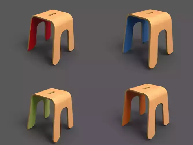 Wooden Stool 31cm