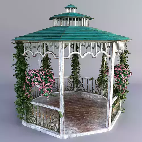Gazebo with flowers