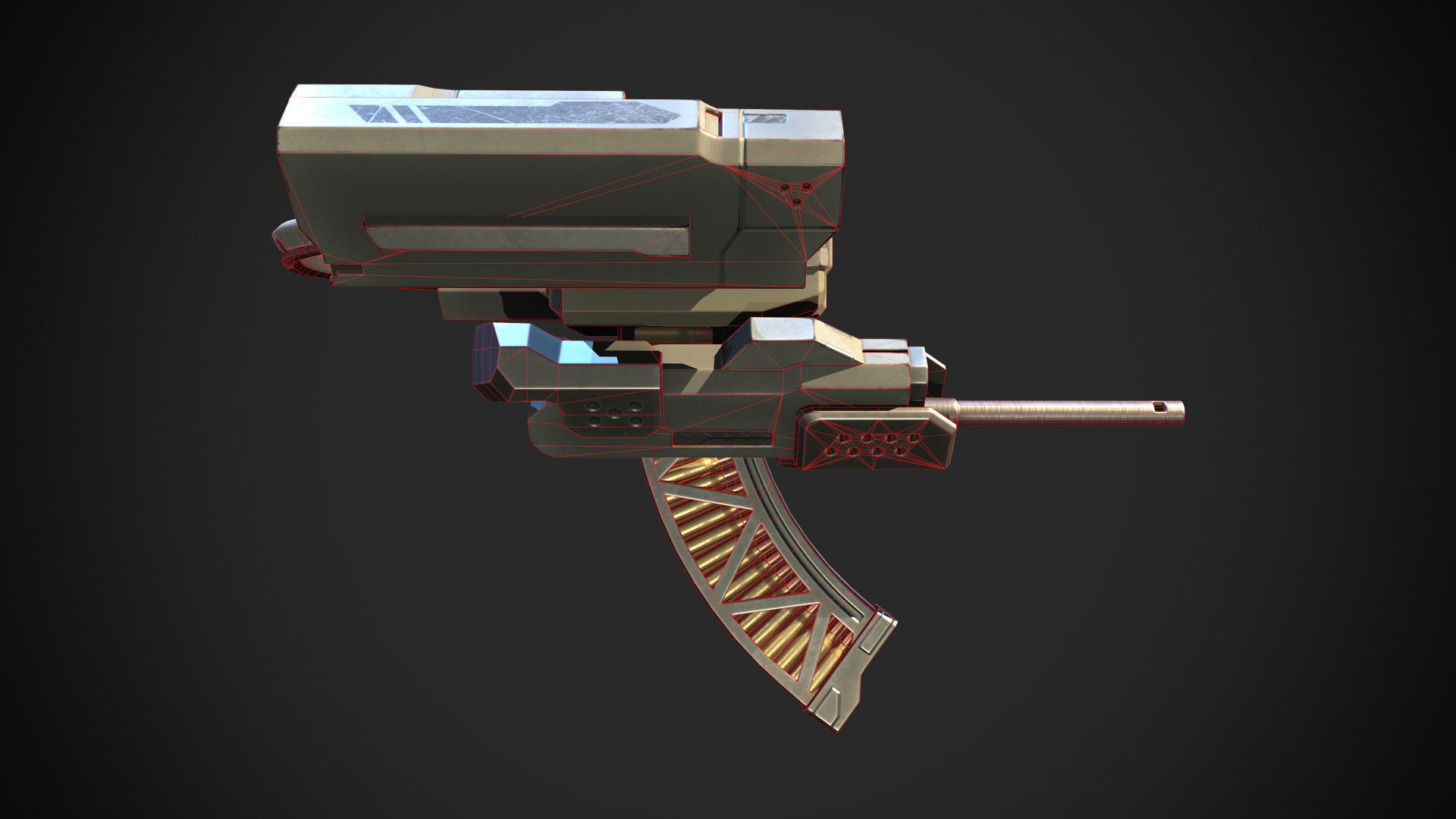 Defensive Drone Low-poly 3D model_6