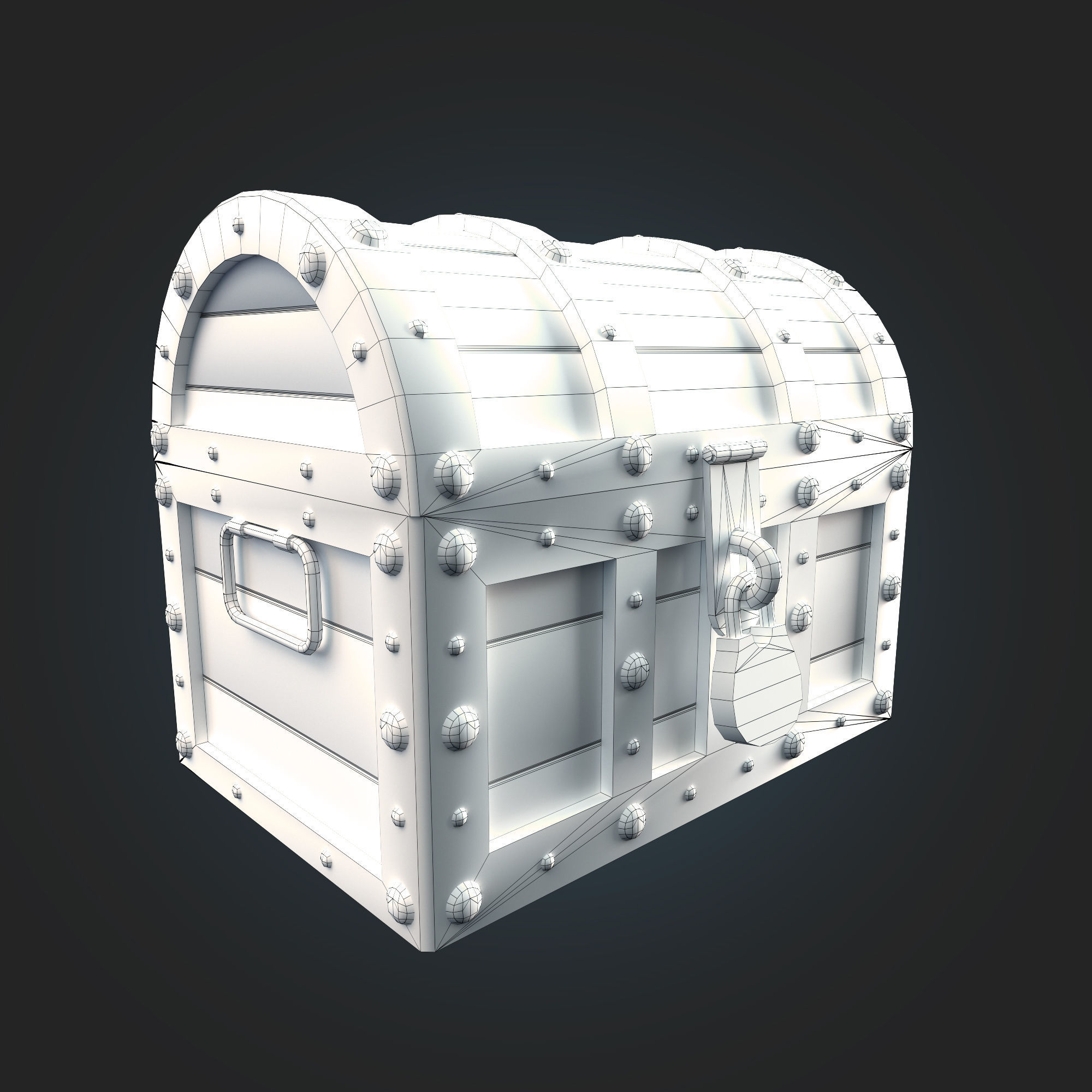  Old chest 3D model_2