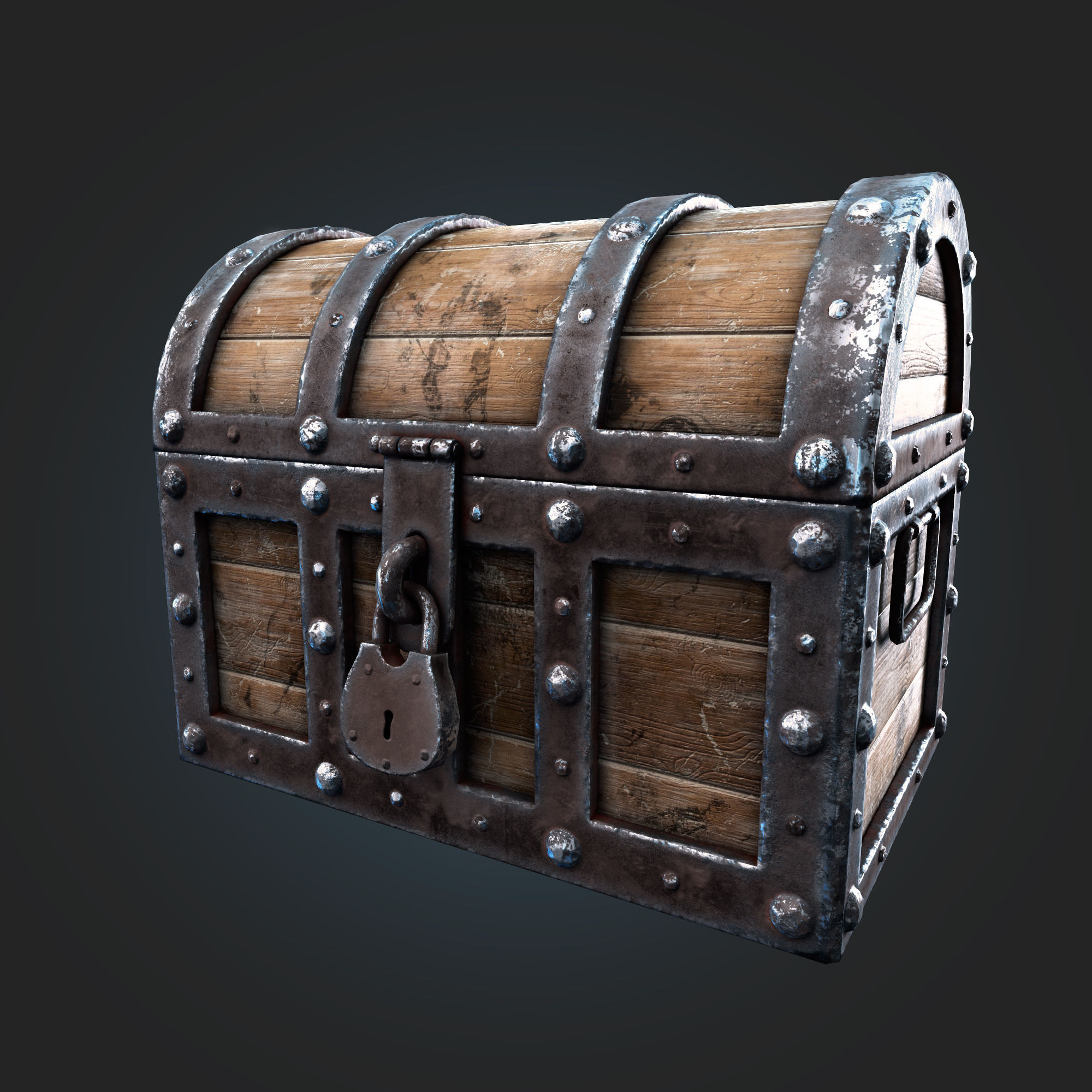 Old chest 3D model_1