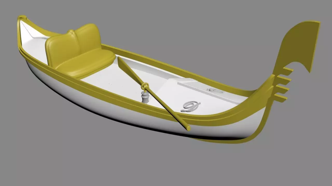 Gondola Boat 3D model_0