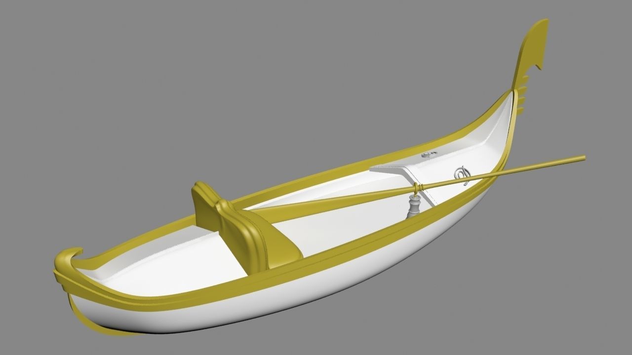 Gondola Boat 3D model_1