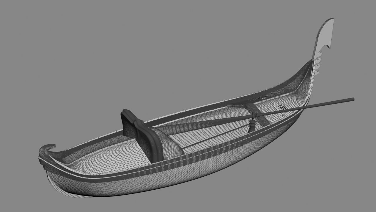 Gondola Boat 3D model_6