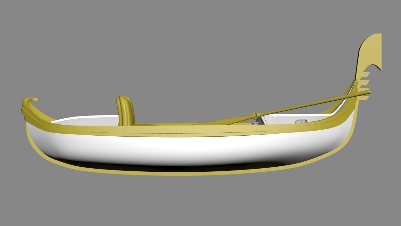 Gondola Boat 3D model_2