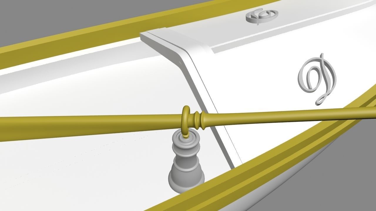 Gondola Boat 3D model_5