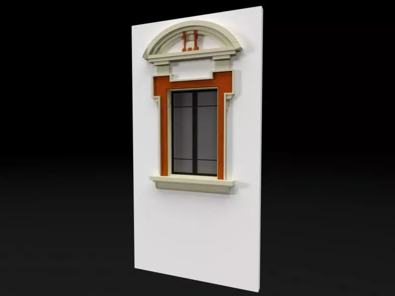 Classic 6 window 3D model_0