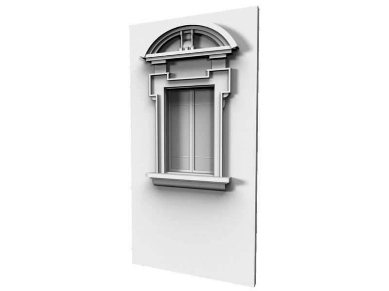 Classic 6 window 3D model_1