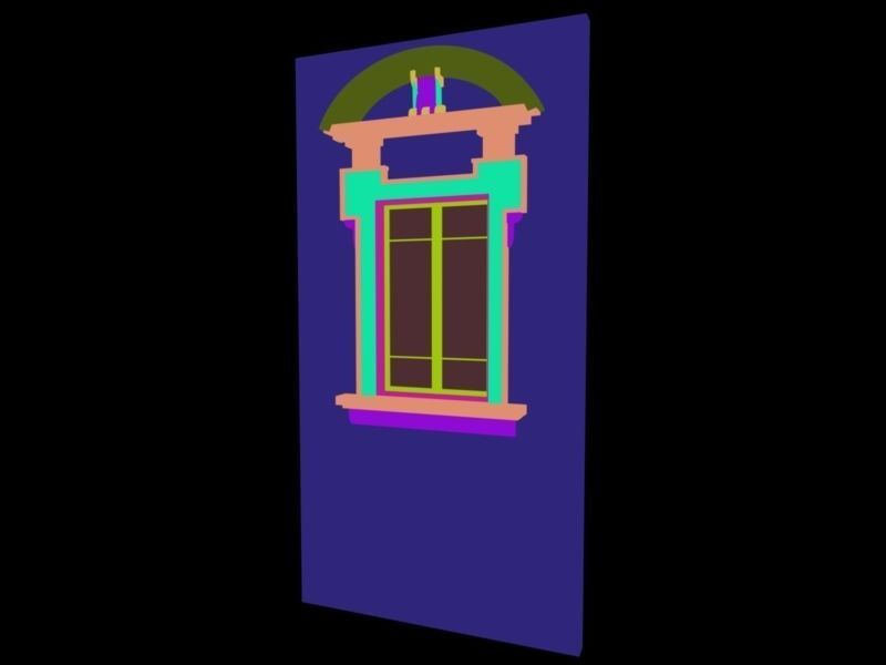 Classic 6 window 3D model_3
