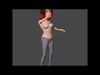 cartoon girl 3D model_2
