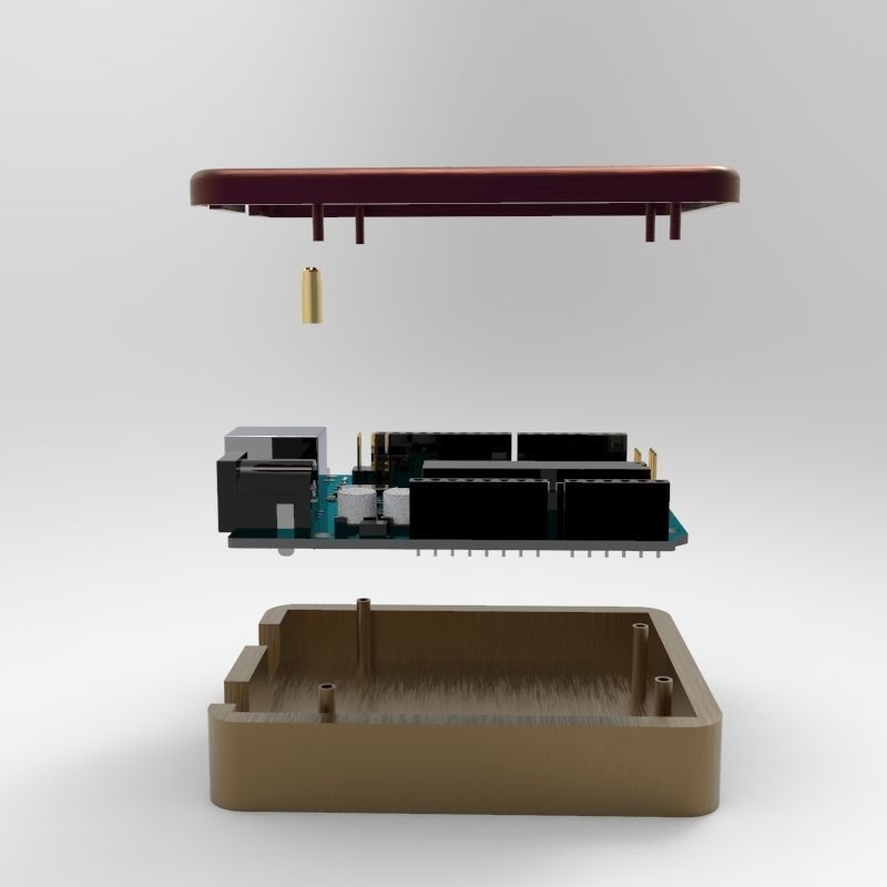 Stark Industries Arduino Uno Case 3D print model_3