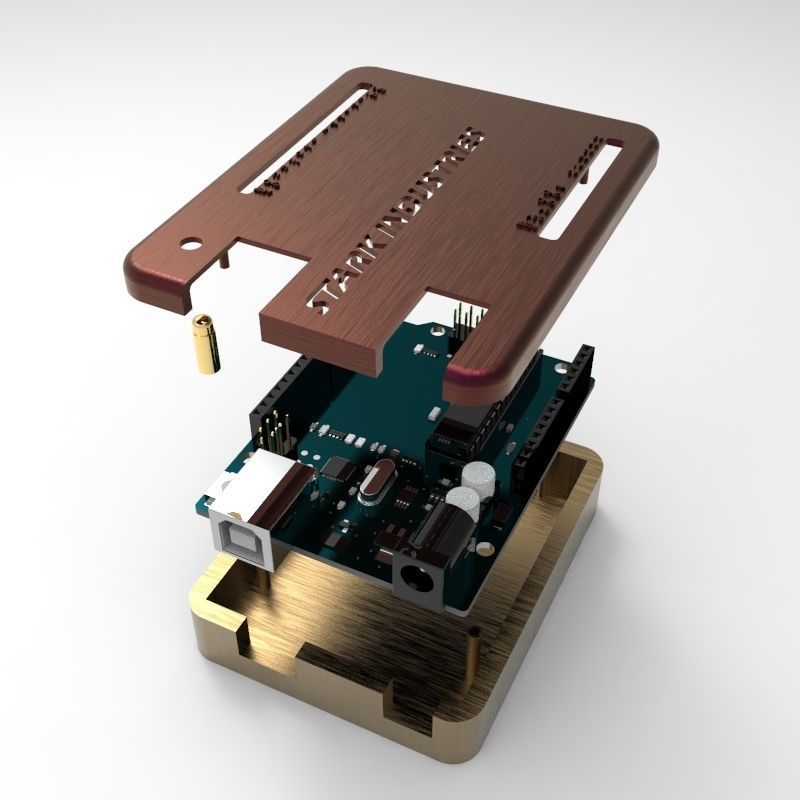 Stark Industries Arduino Uno Case 3D print model_2