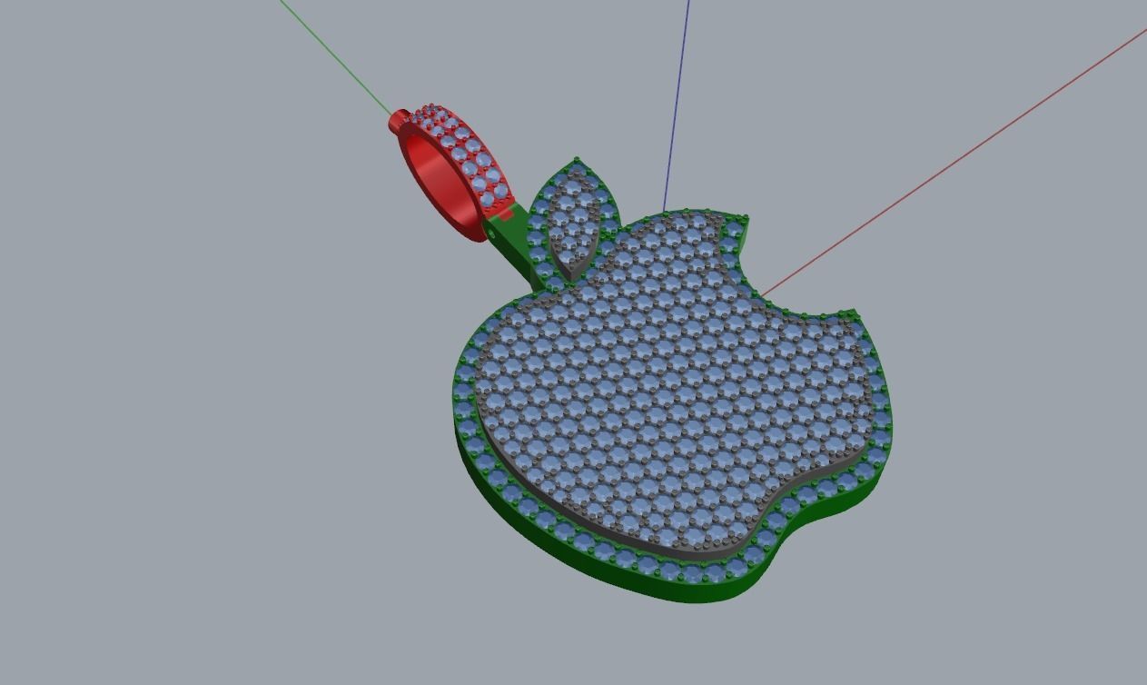 APPLE MACINTOSH PENDANT  3D print model_2