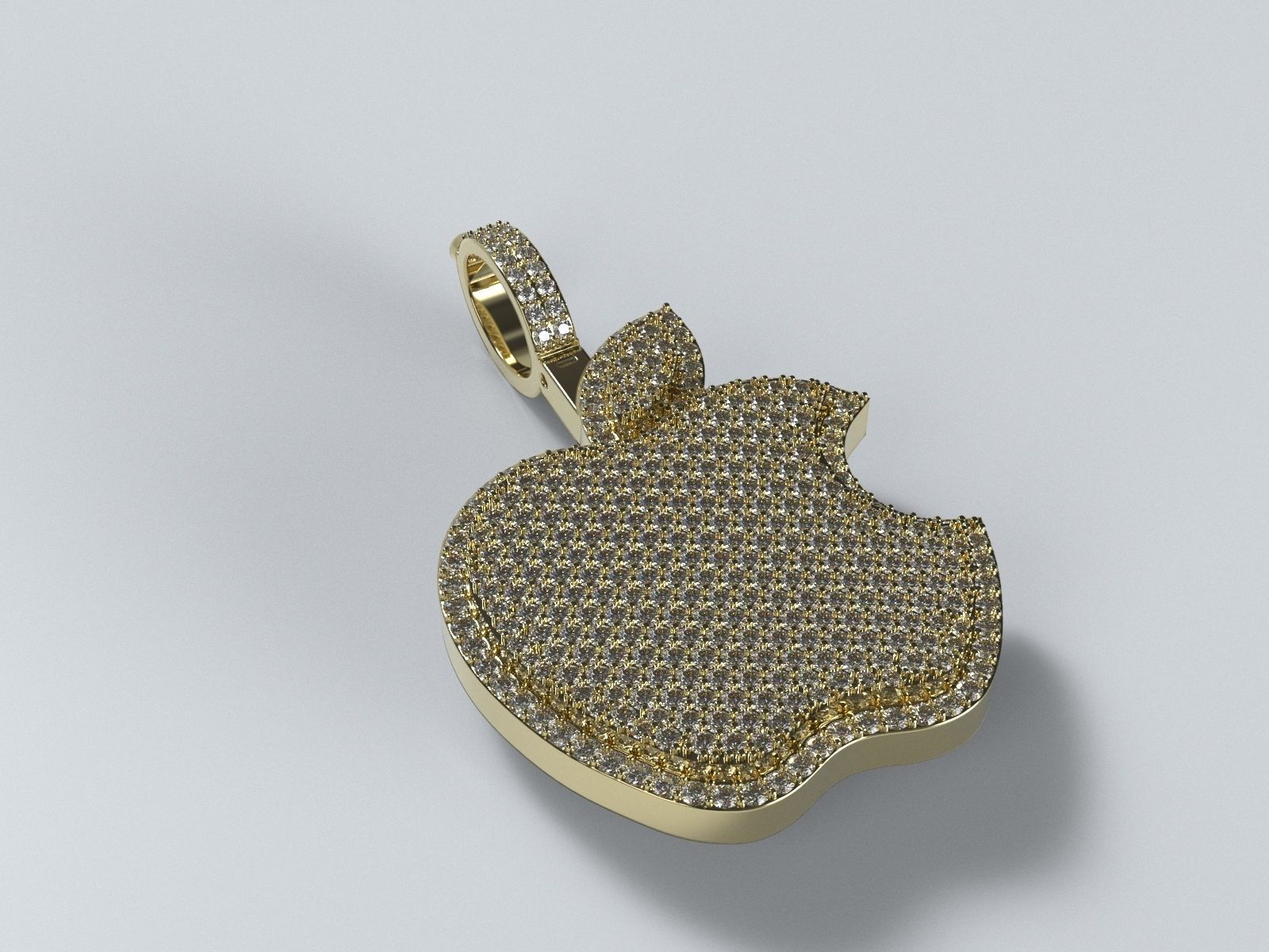 APPLE MACINTOSH PENDANT  3D print model_1