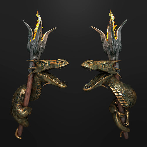 Dragon torch 3D model