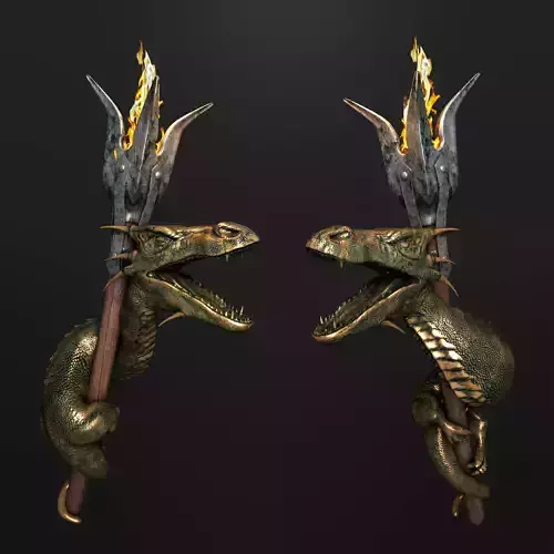 Dragon torch 3D model