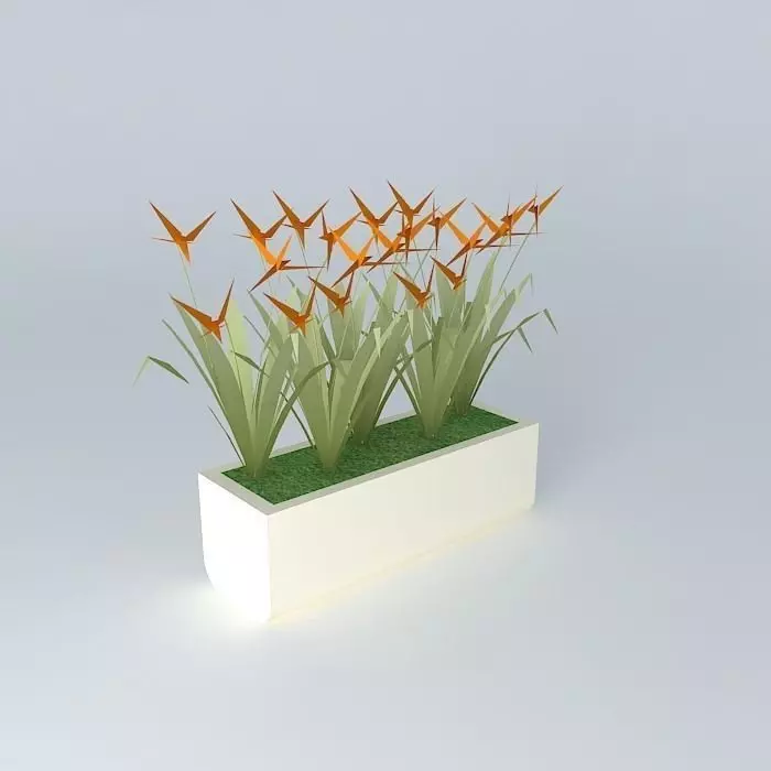 Floreira as Heliconias Free 3D model_0