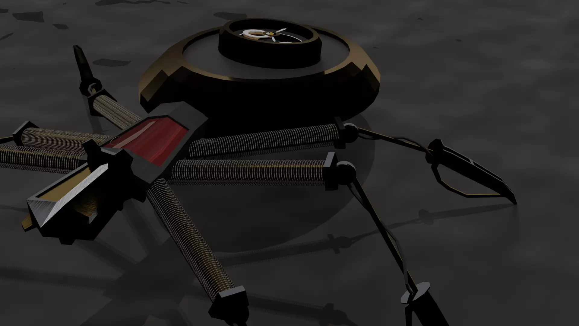 Clock spider Free low-poly 3D model