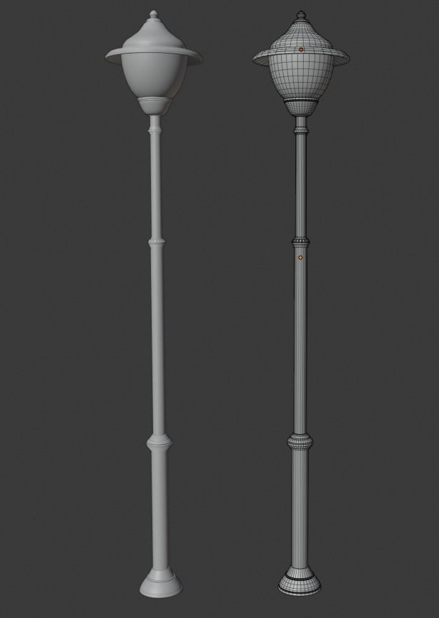 STREET LIGHT Low-poly 3D model_1