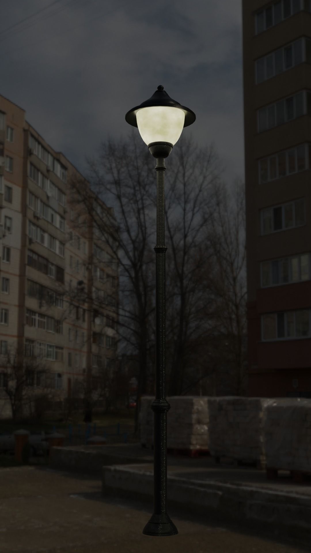 STREET LIGHT Low-poly 3D model_8